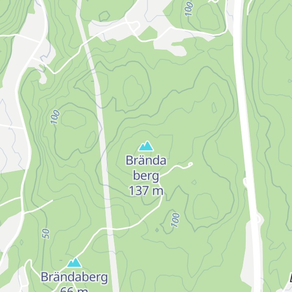 Map of Brända berg