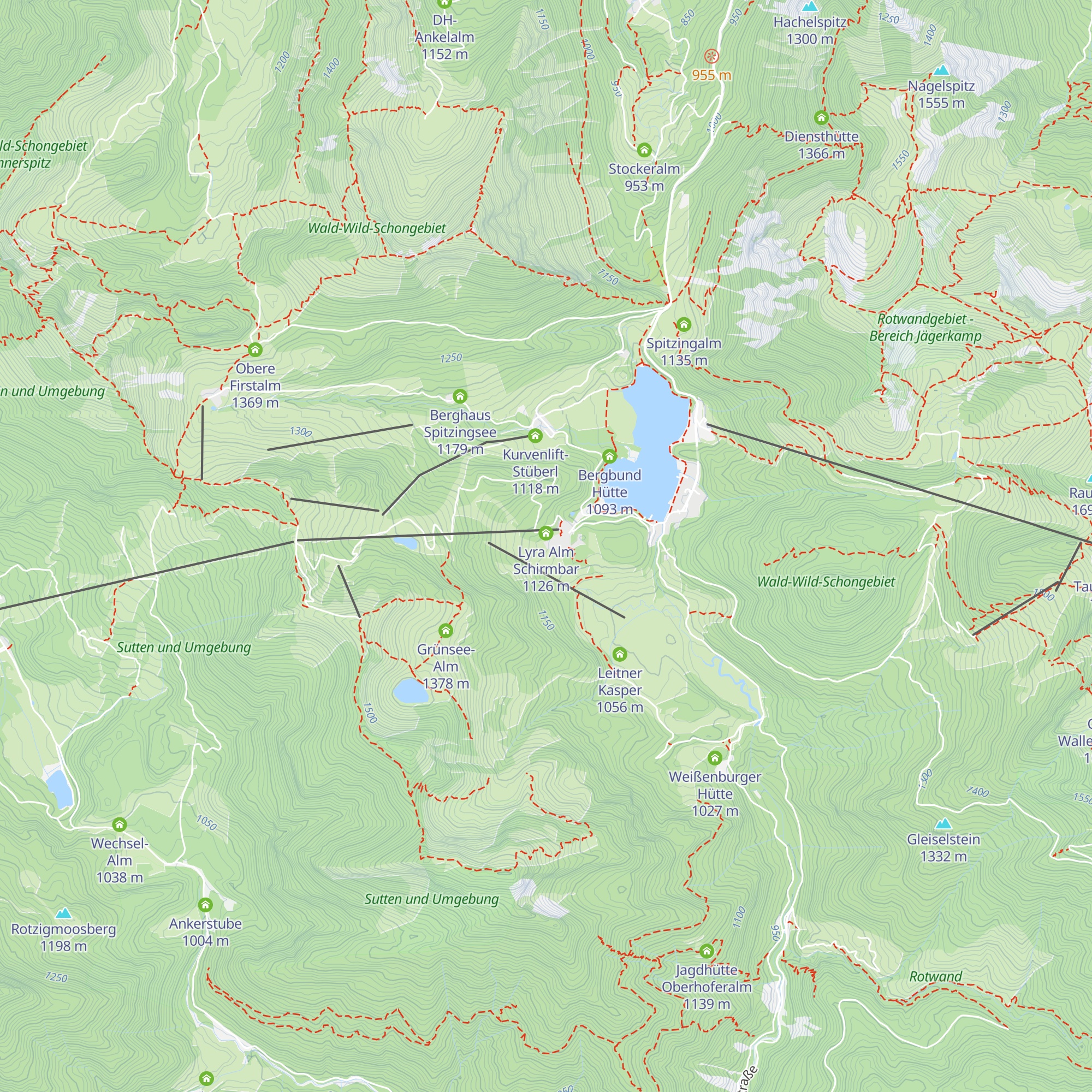 Bergwacht Diensthütte Besenreiser map