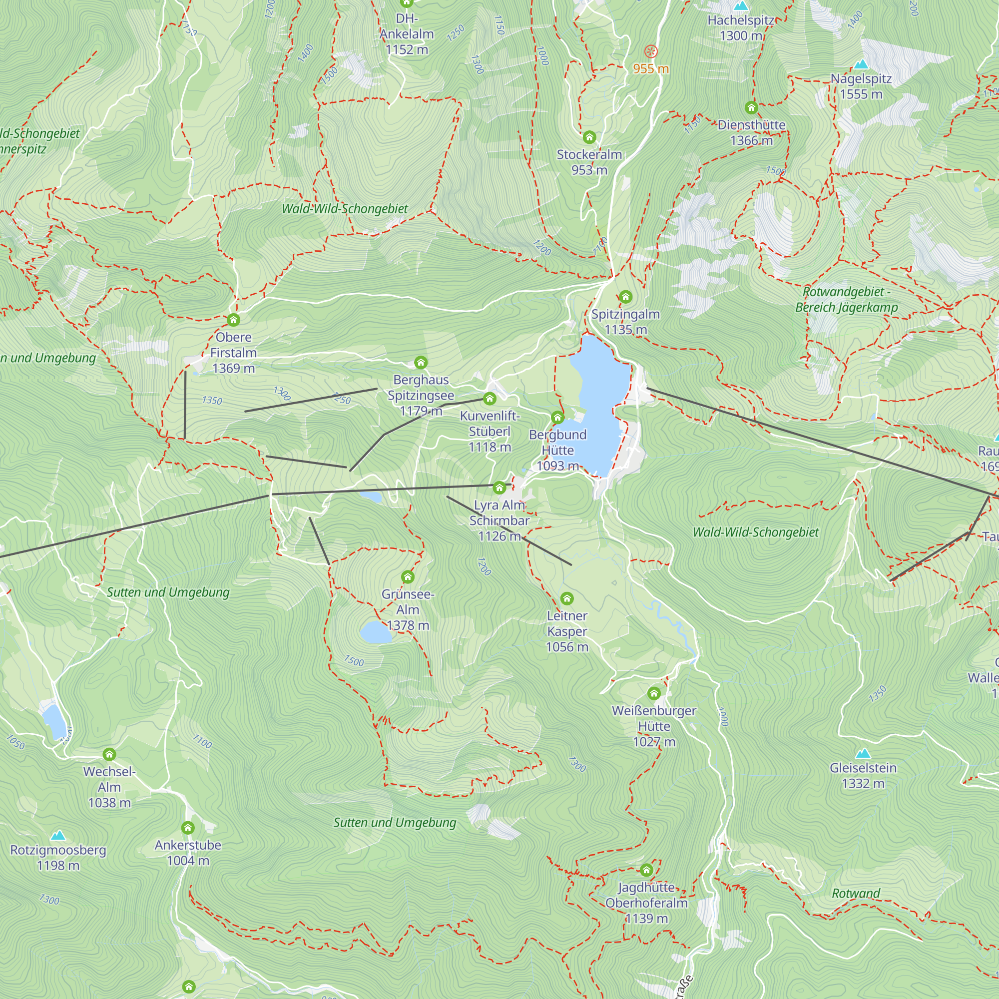 Bergwacht Diensthütte Besenreiser map