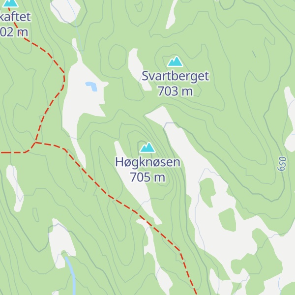 Map of Høgknøsen