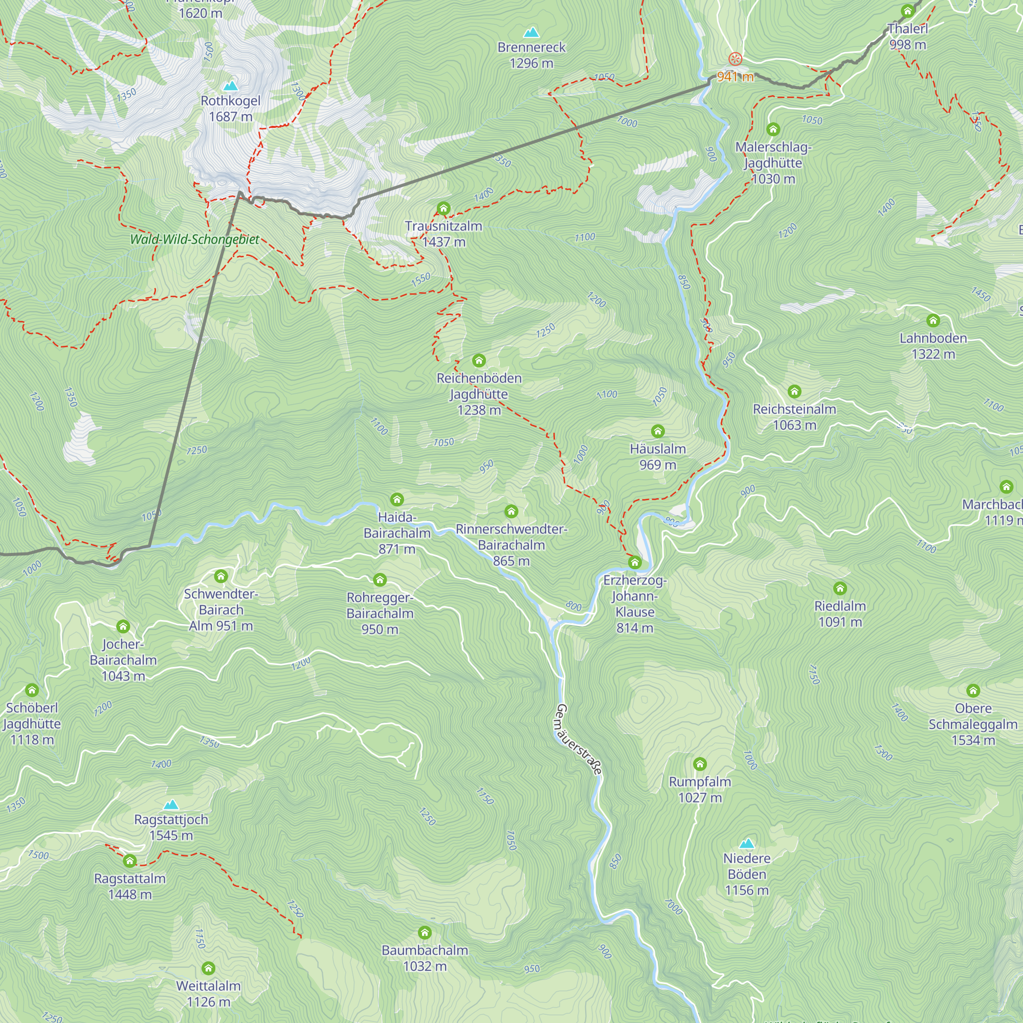 Rinnerschwendter-Bairachalm map