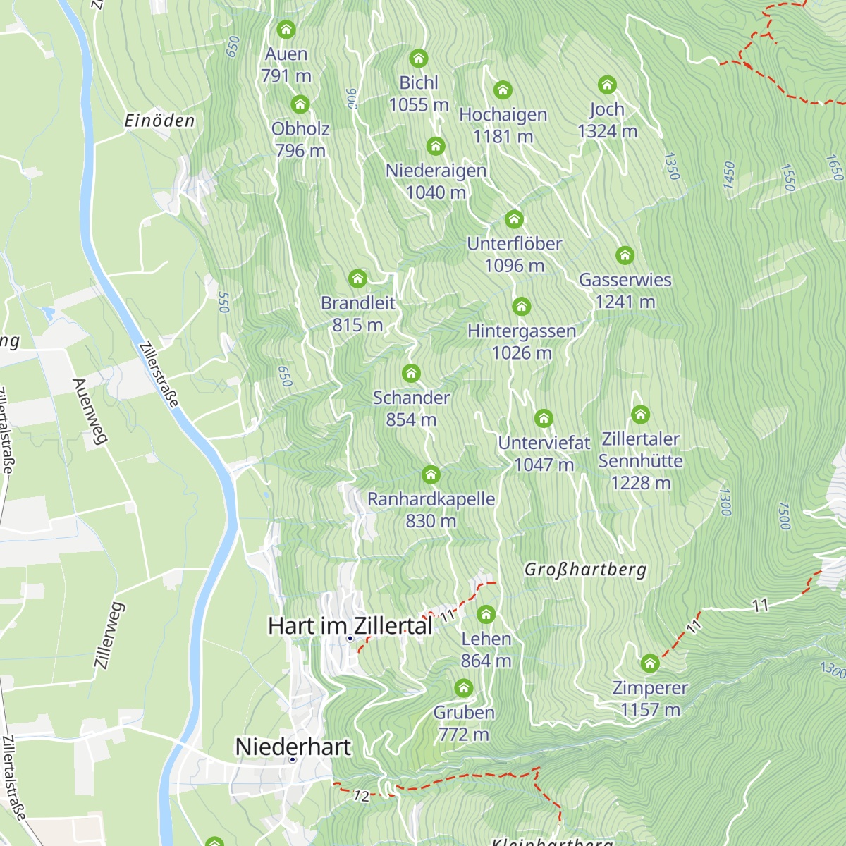 Unterwiden map