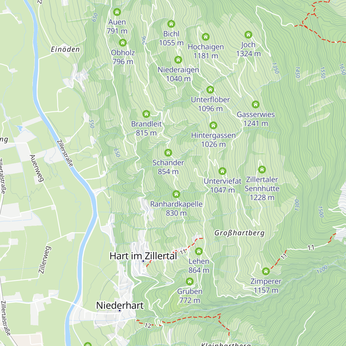 Unterwiden map