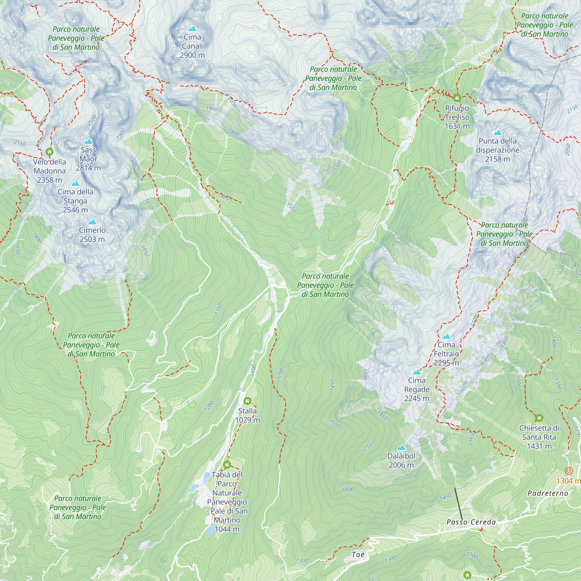 Albergo Cant del gal map