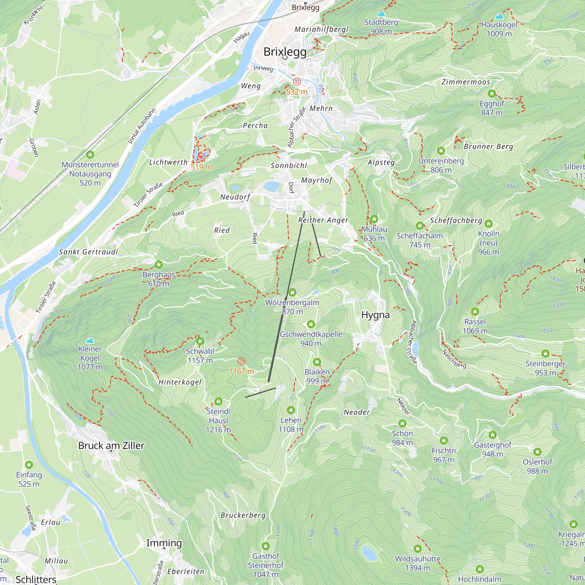 Wölzenbergalm map
