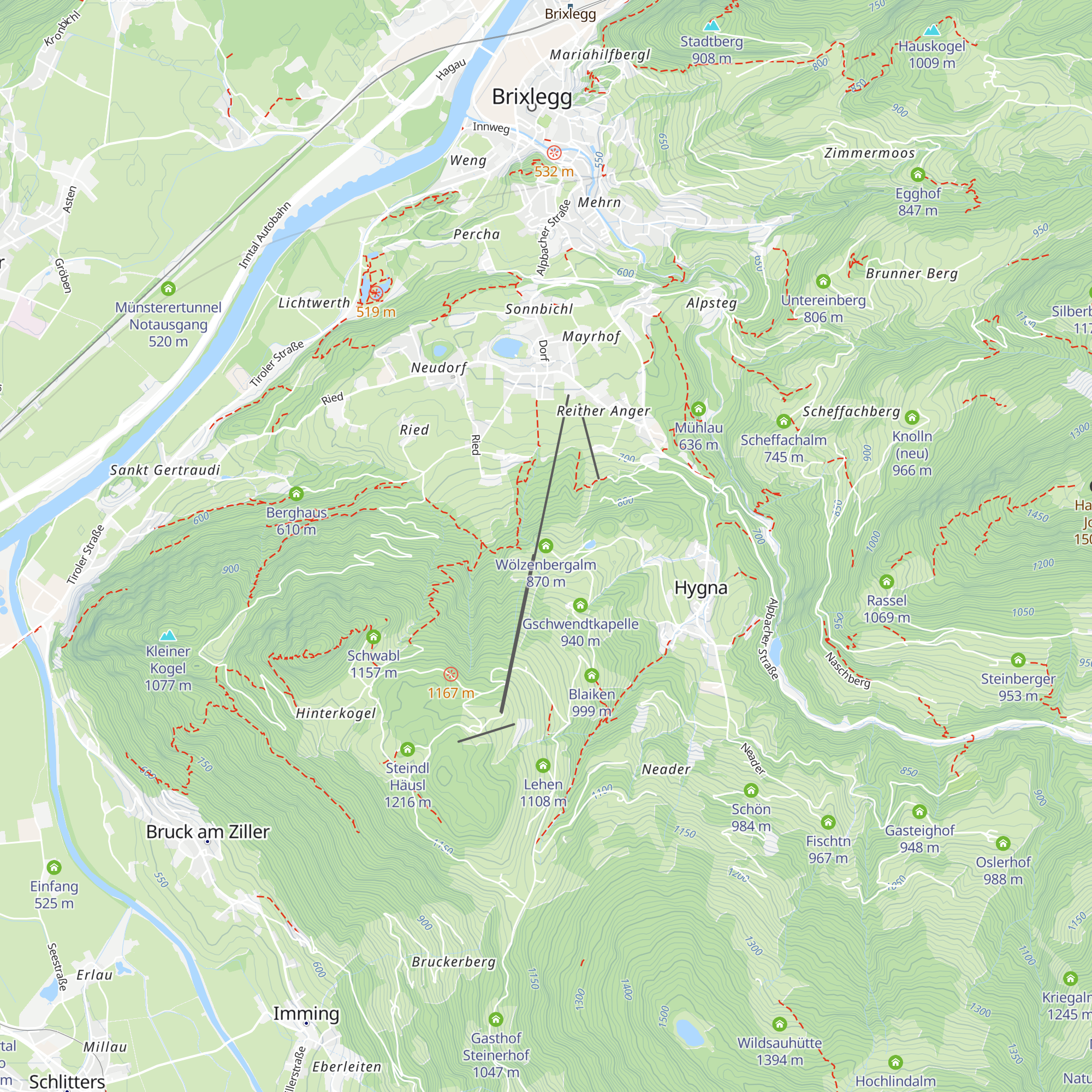 Wölzenbergalm map