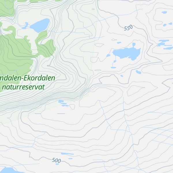 Map of Ekornfjellkjølen