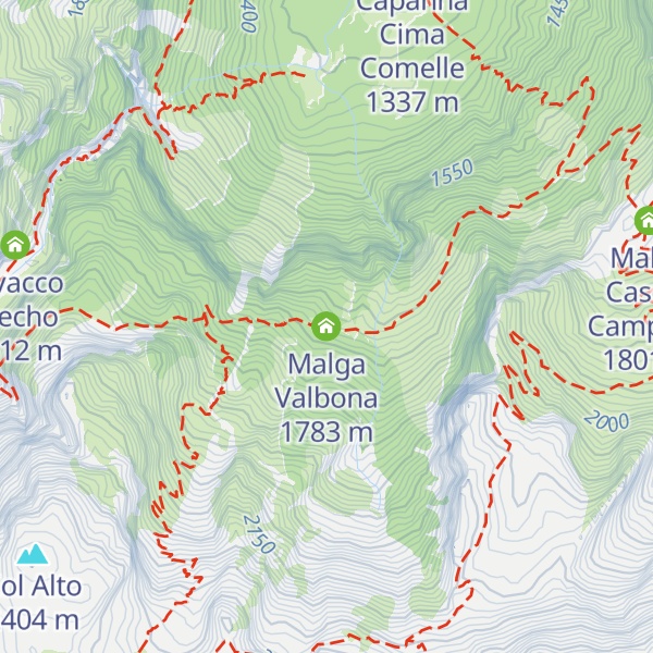 Map of Malga Valbona