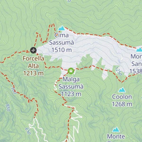 Map of Malga Sassumà