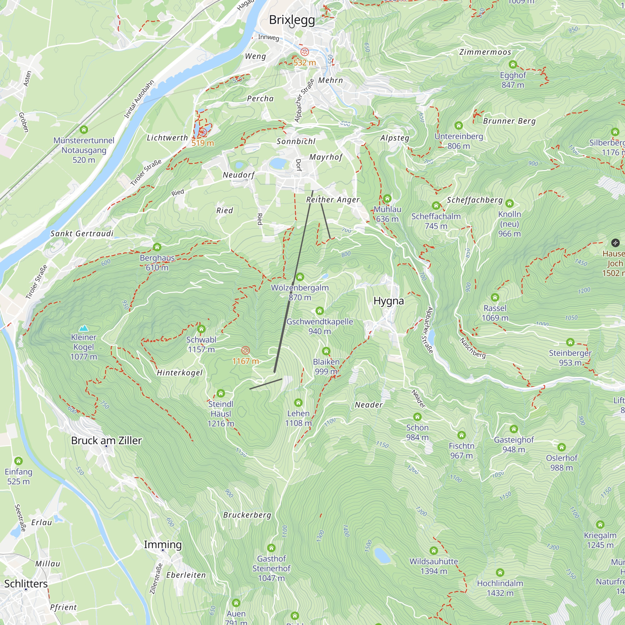 Gschwendt Almstüberl map
