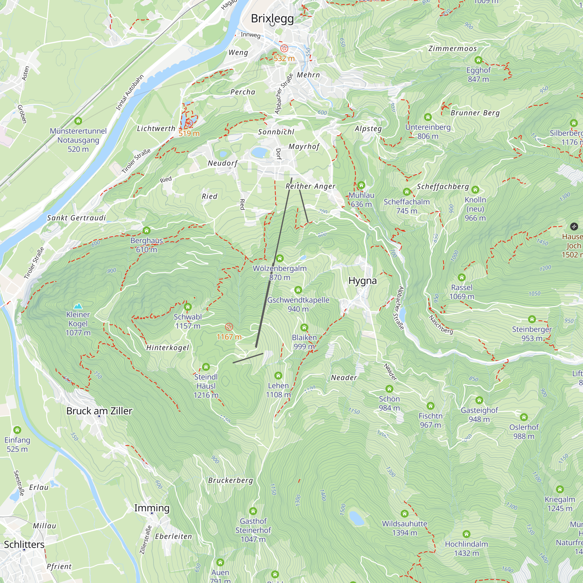 Gschwendt Almstüberl map