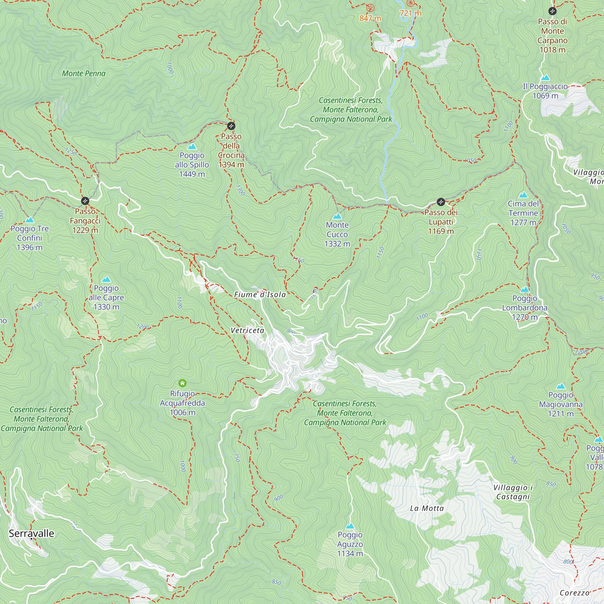 Rifugio Campo dell'Agio map