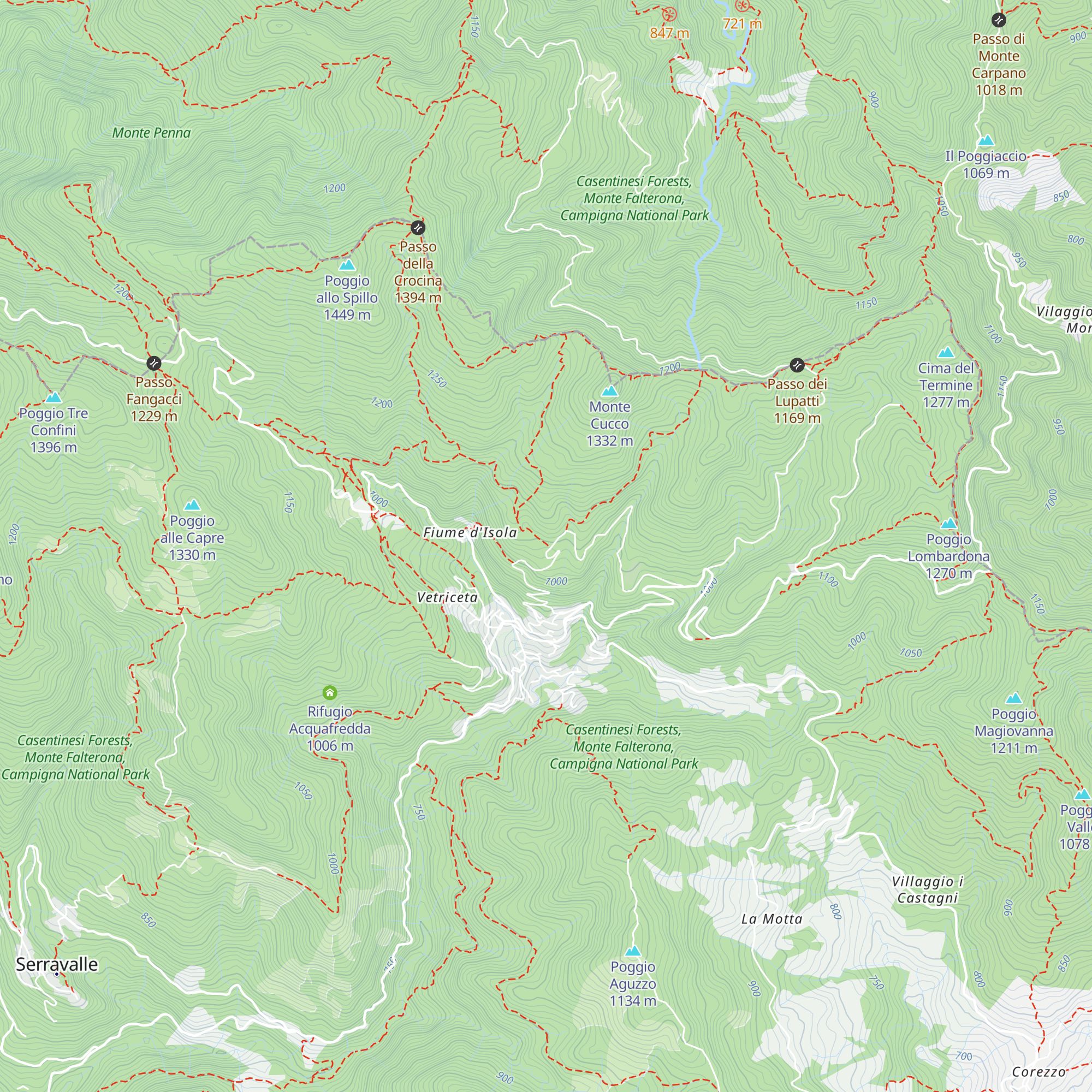 Rifugio Campo dell'Agio map