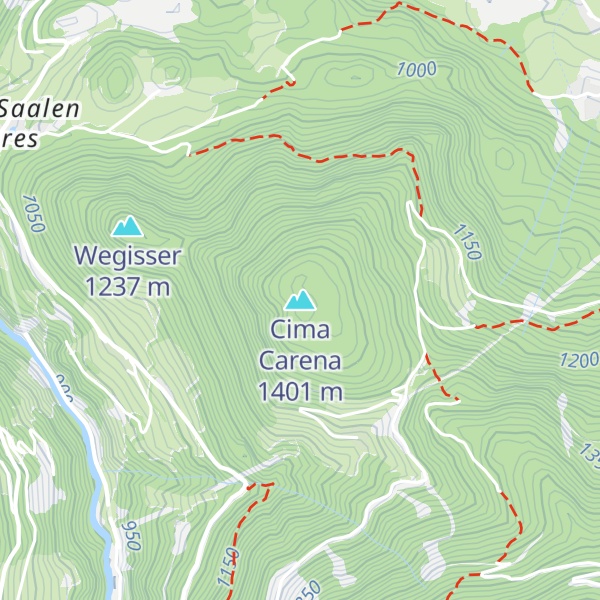 Map of Cima Carena