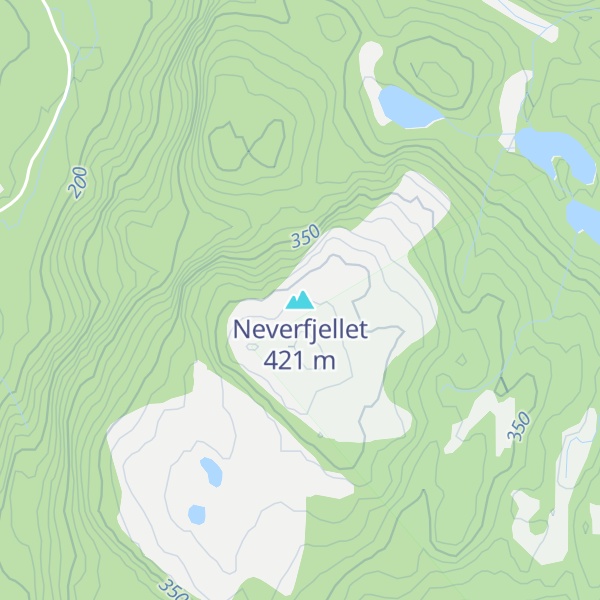 Map of Neverfjellet