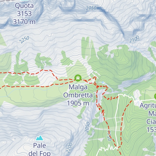 Map of Malga Ombretta