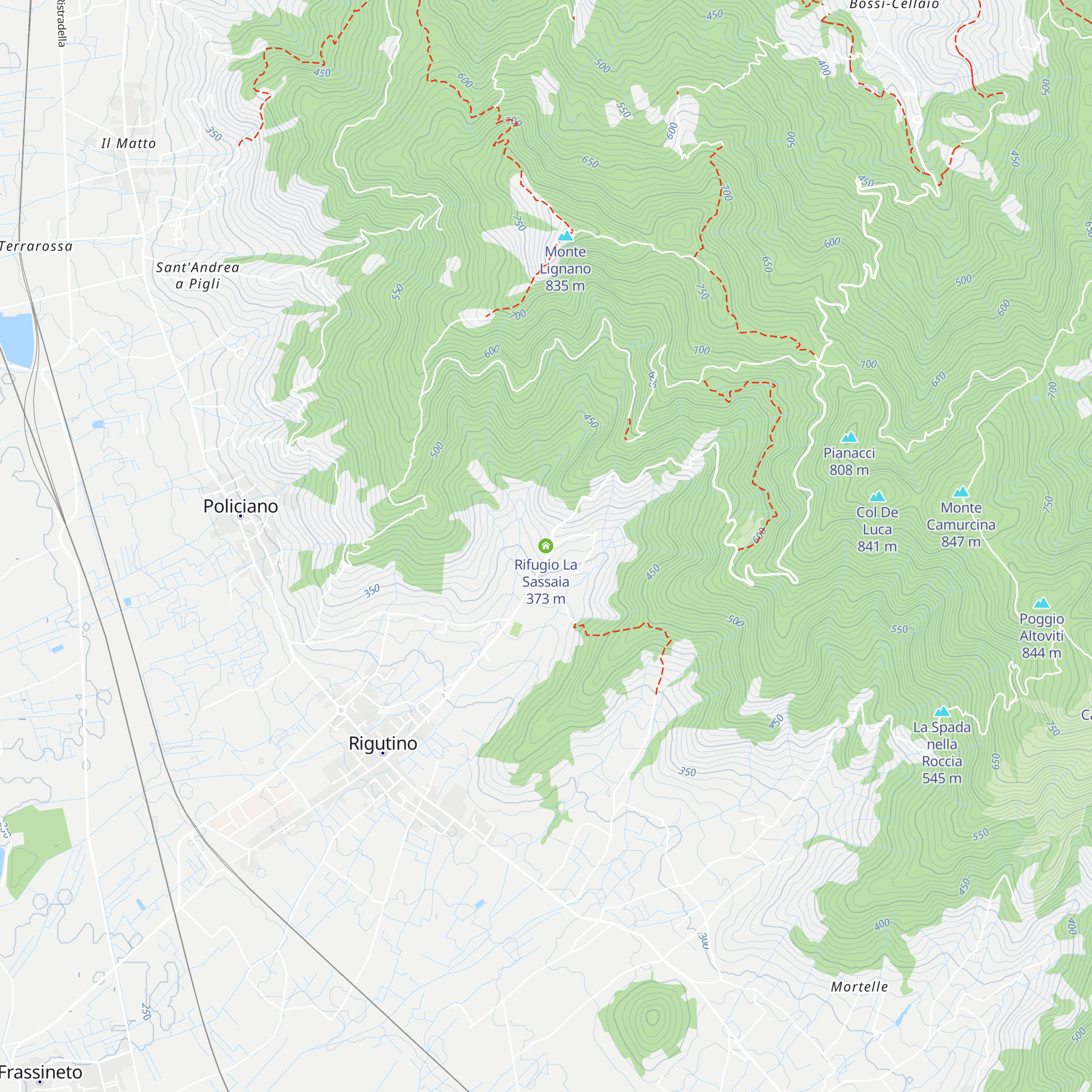 Rifugio La Sassaia map