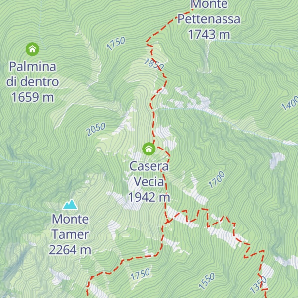 Map of Casera Vecia
