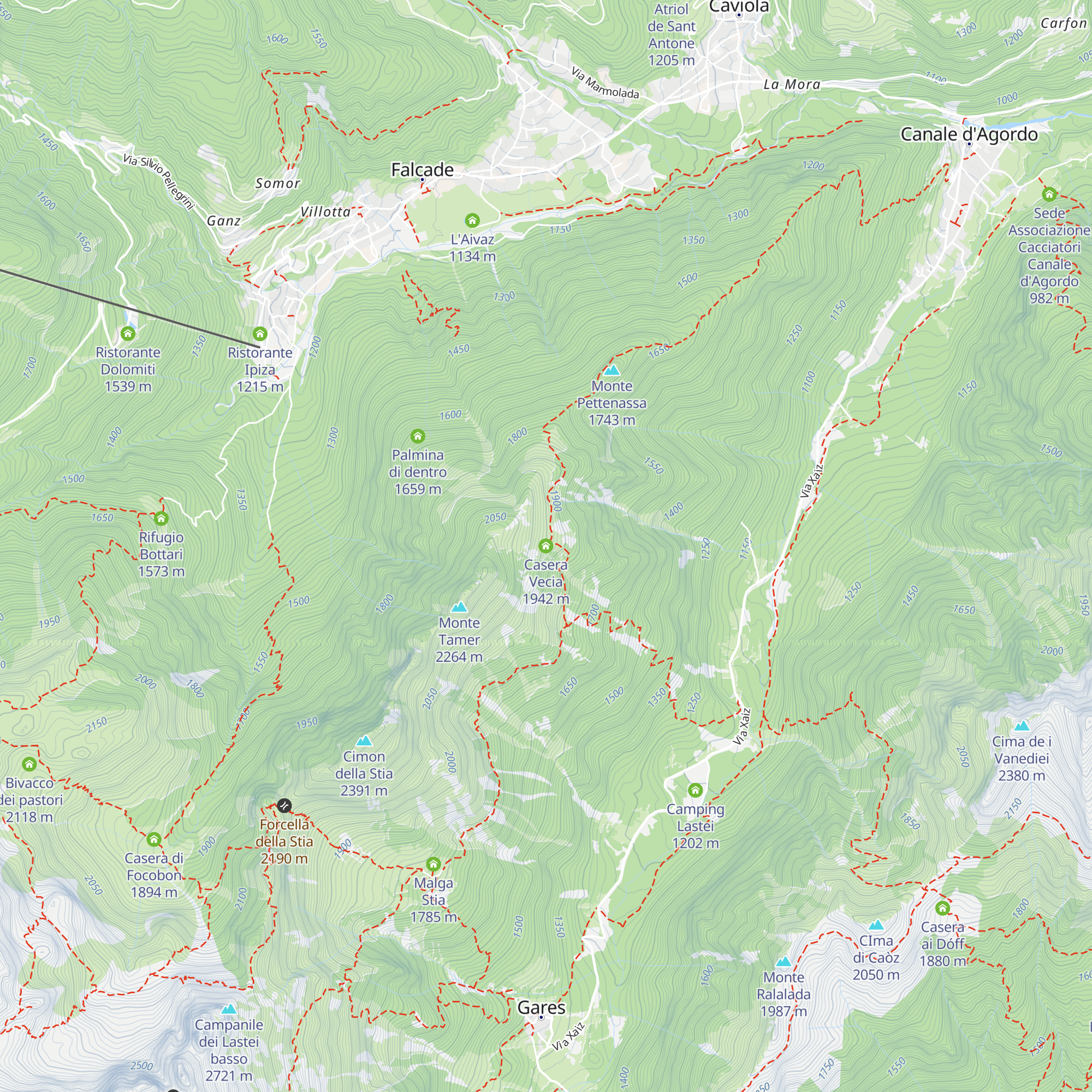 Casera Vecia map