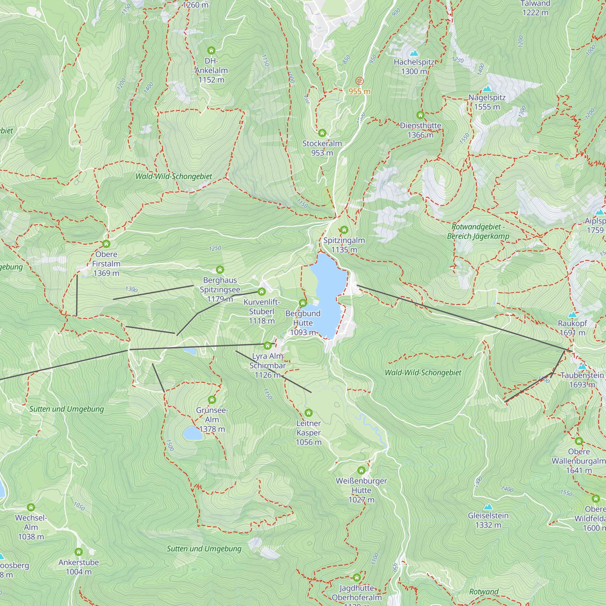 Bergbund Hütte map