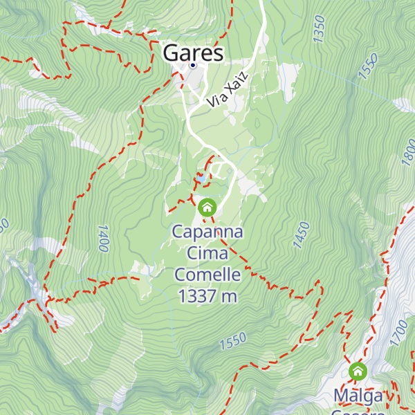 Map of Capanna Cima Comelle