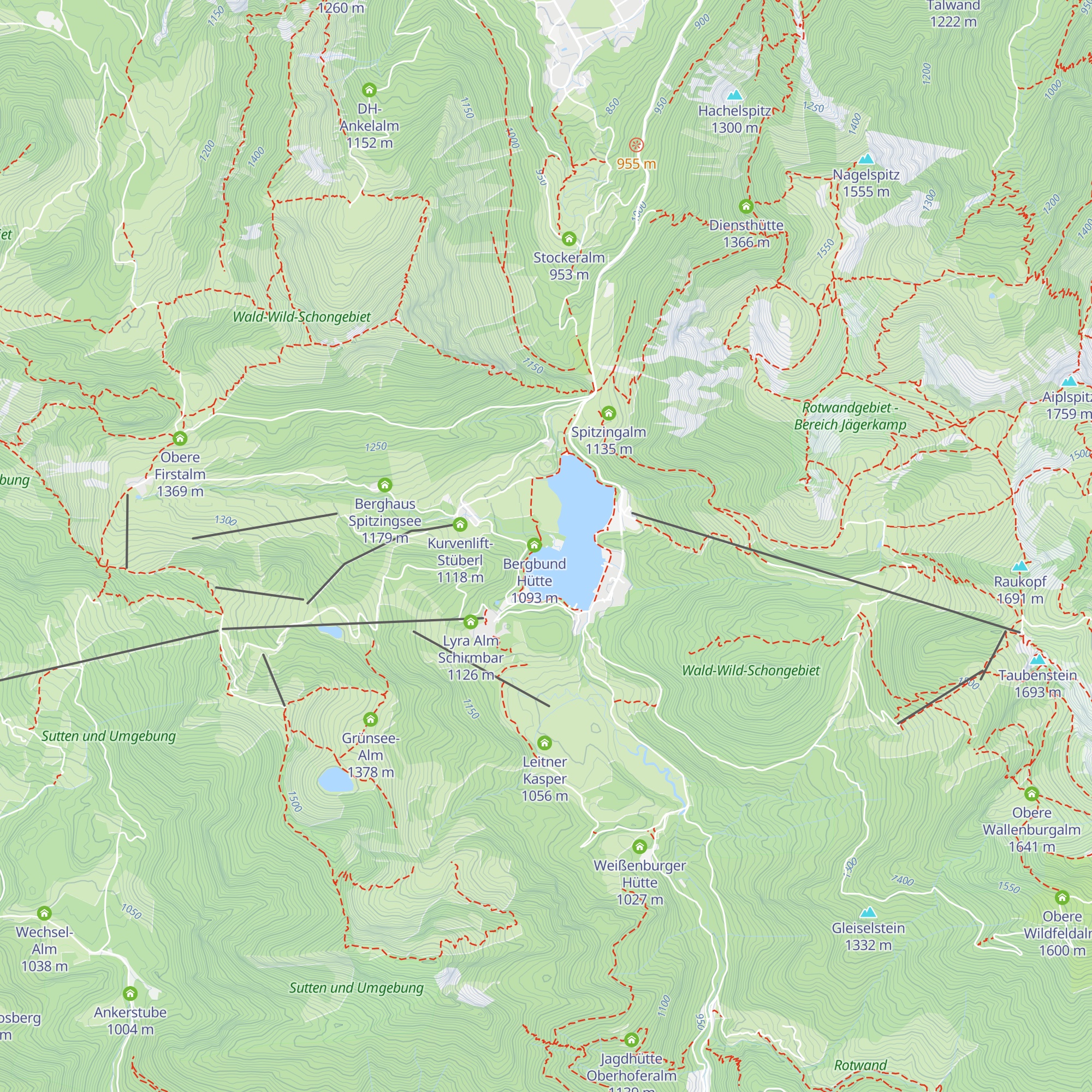 Miesbacher Hütte map