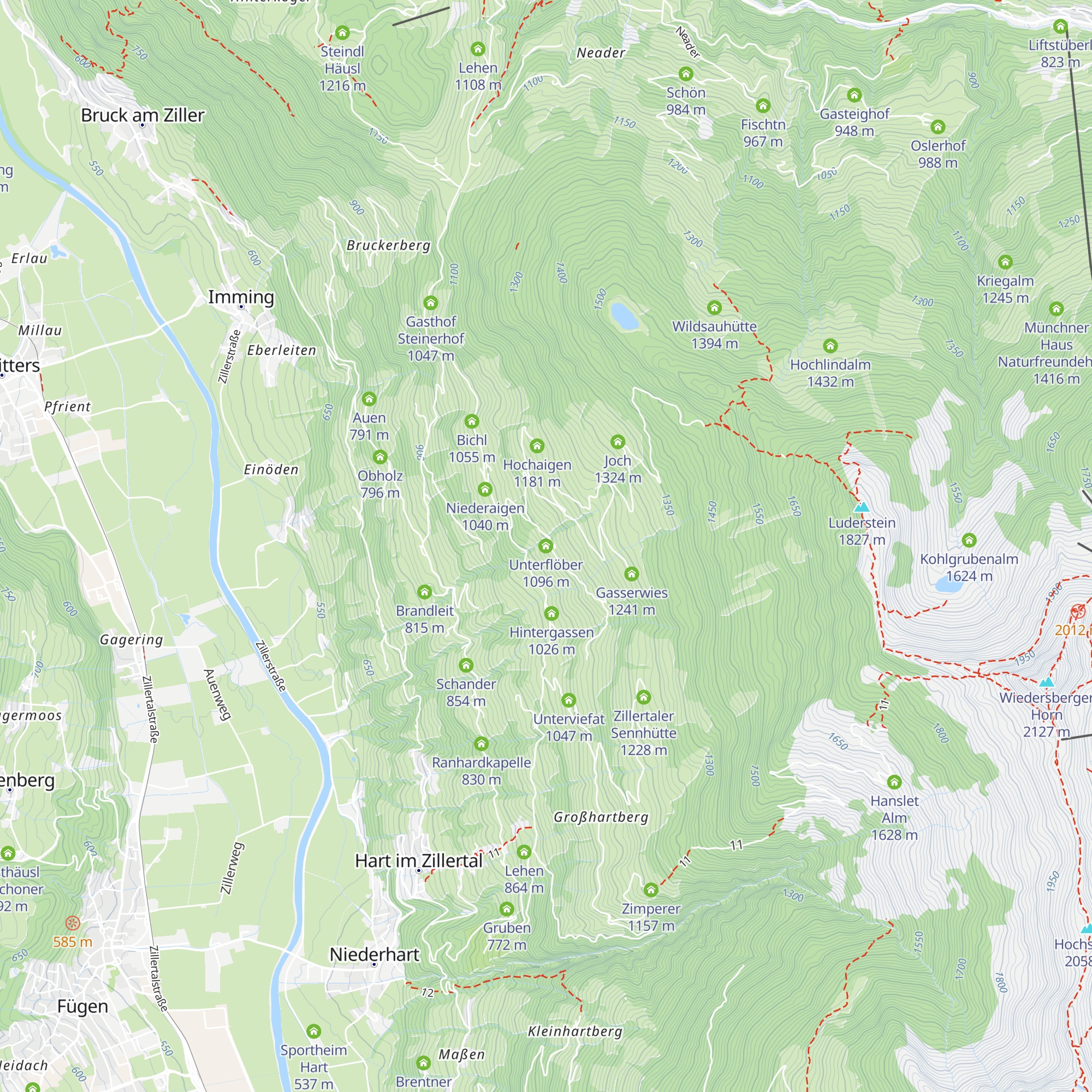 Unterflöber map