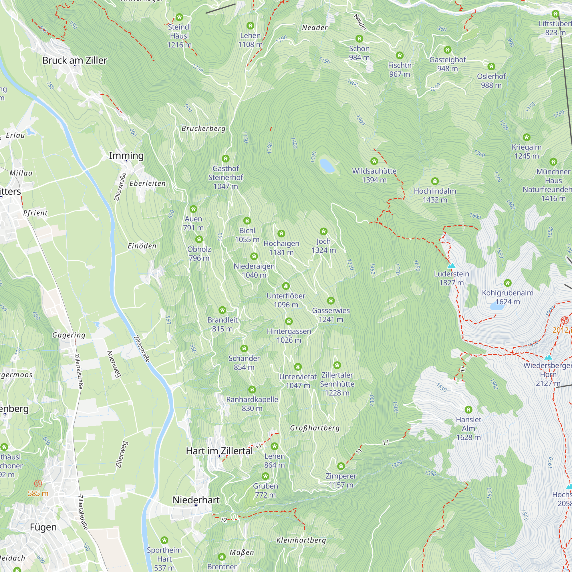 Unterflöber map