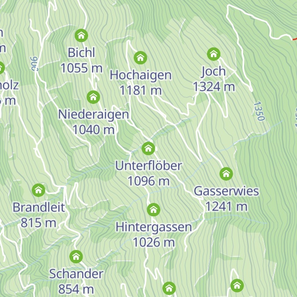 Map of Unterflöber