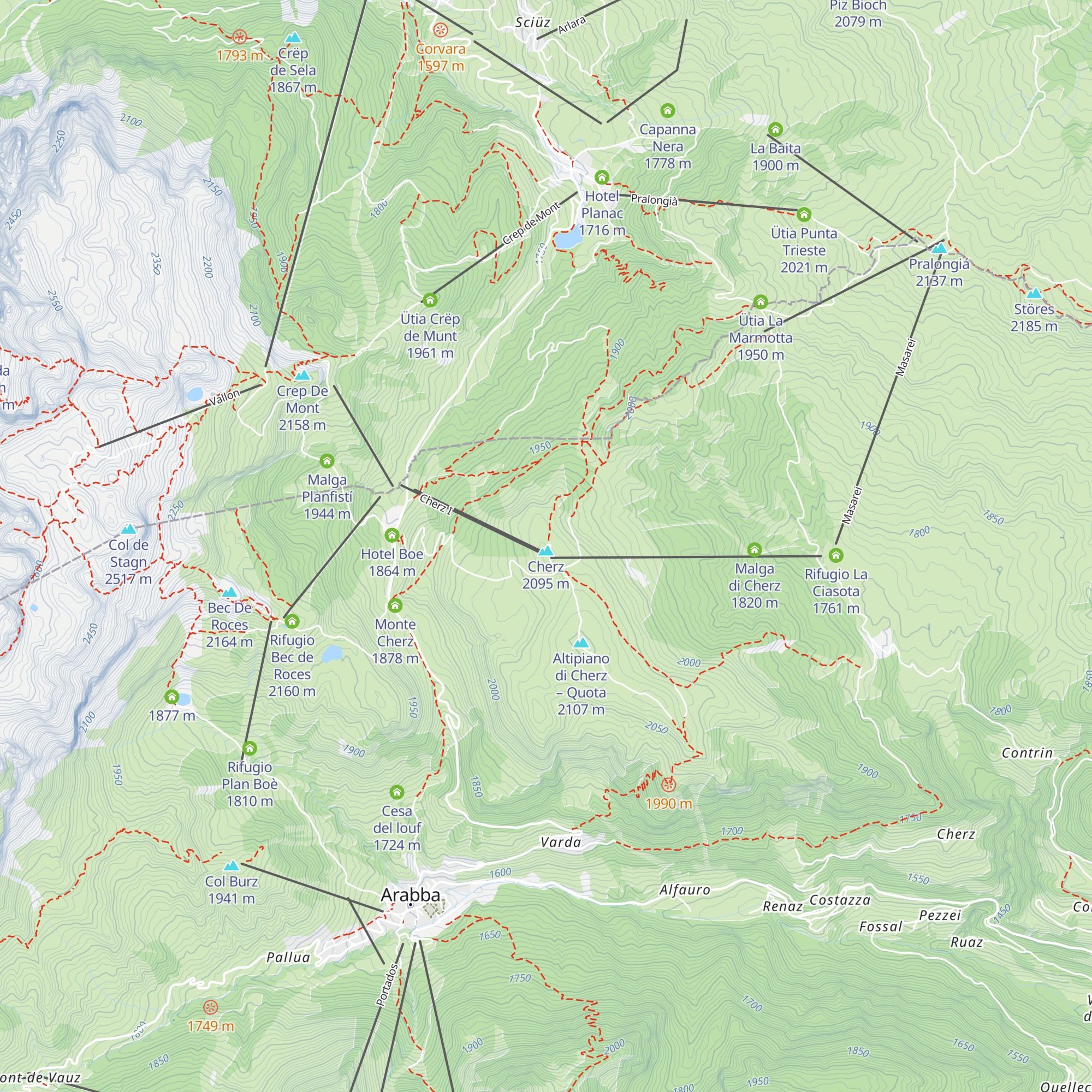 Ütia Cherz map