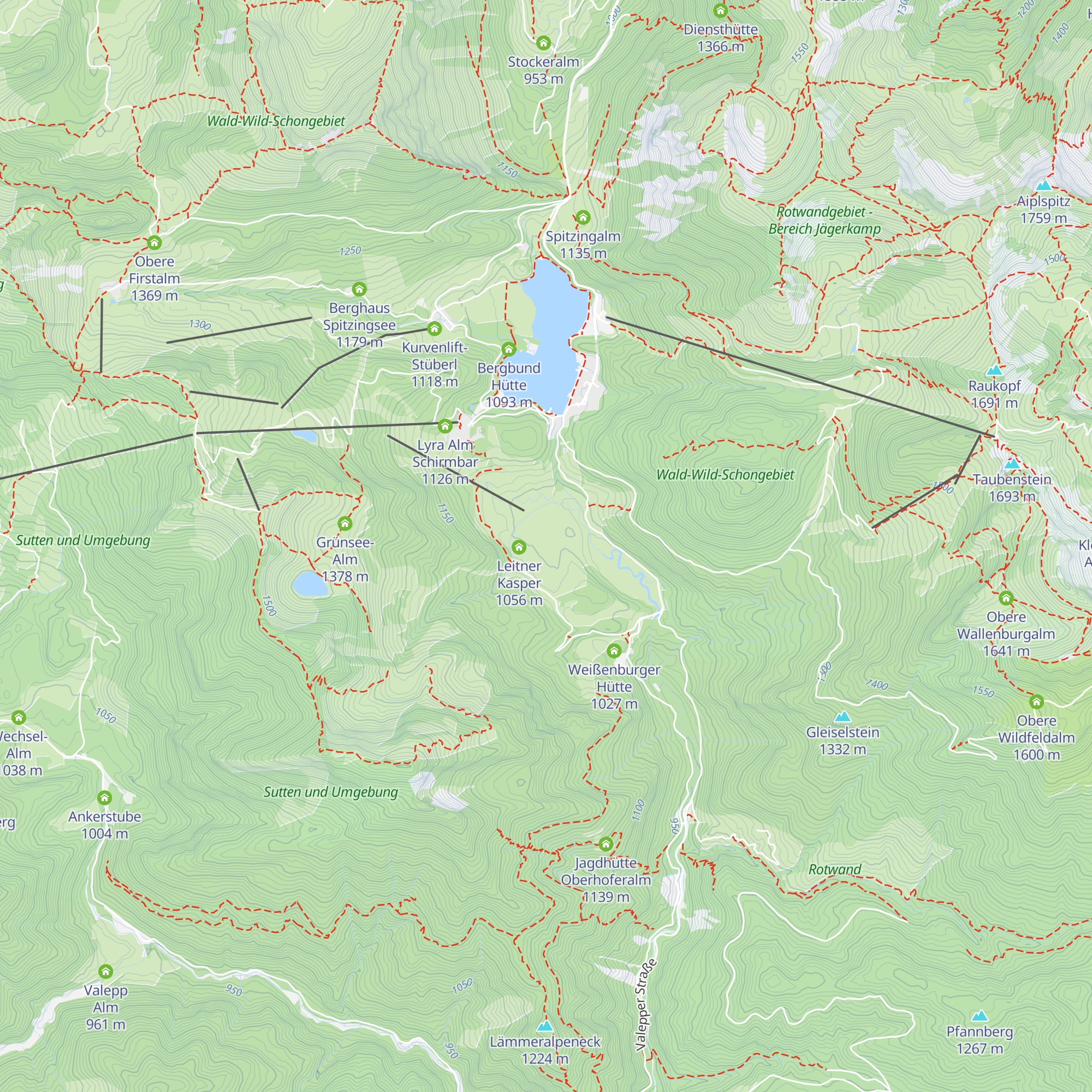 Oberleitnerhütte map