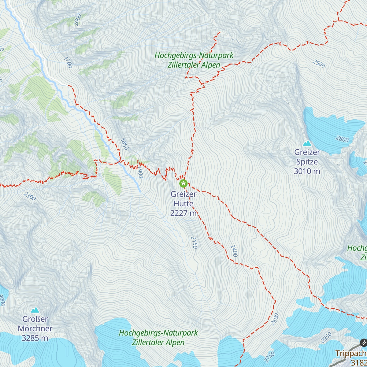 Greizer Hütte map