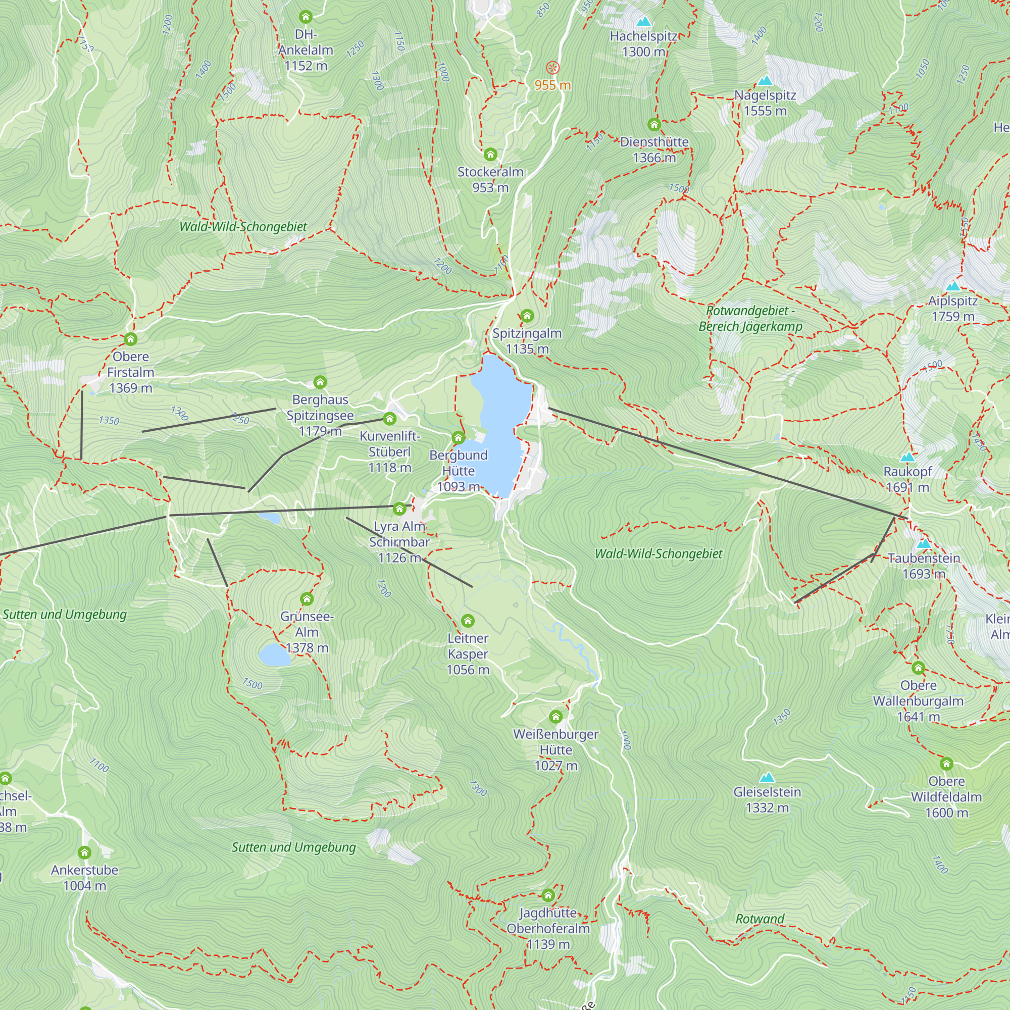 Alte Wurzhütte map