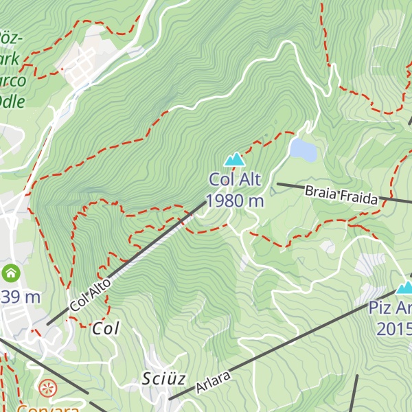 Map of Rifugio Ferrante / Col Alt