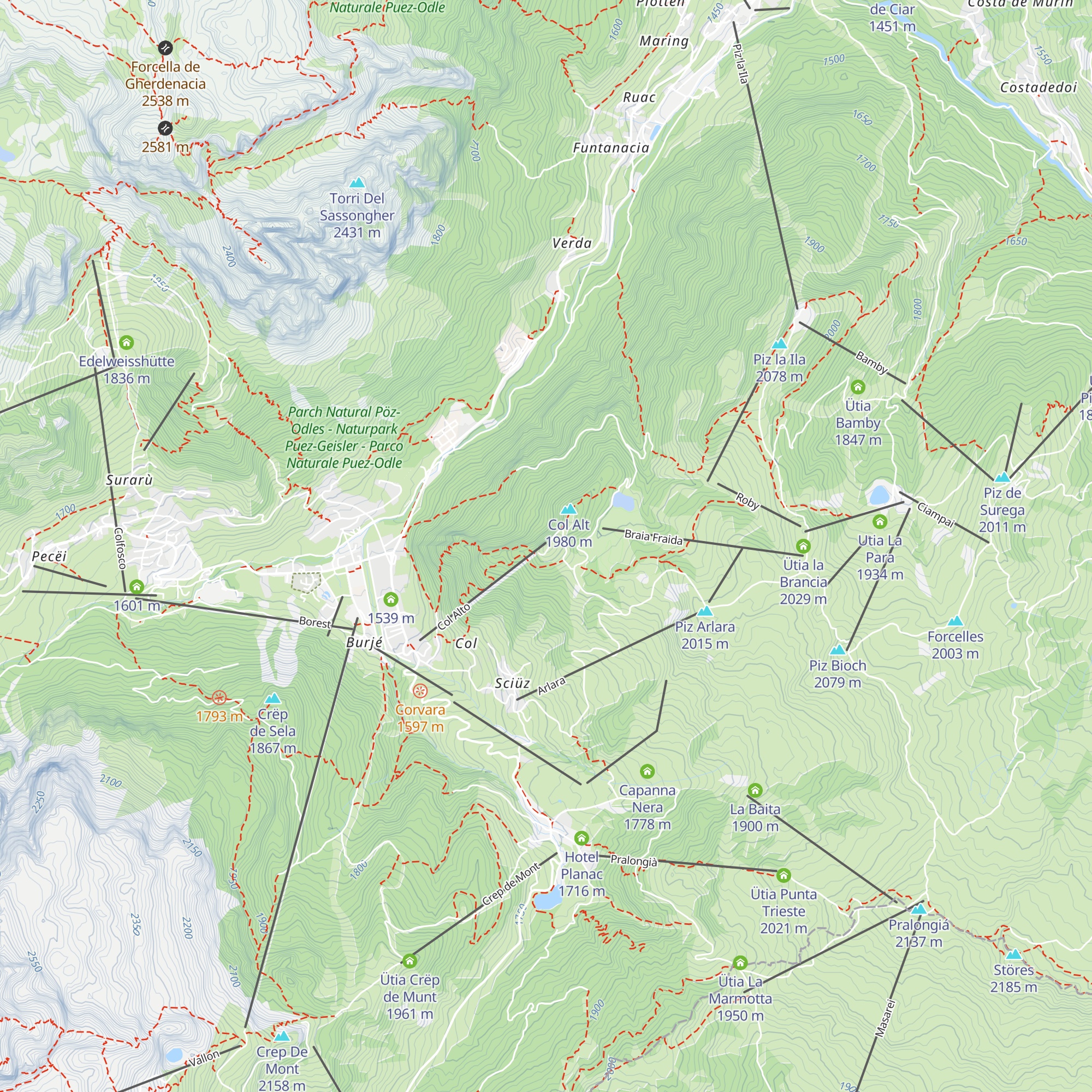 Rifugio Ferrante / Col Alt map
