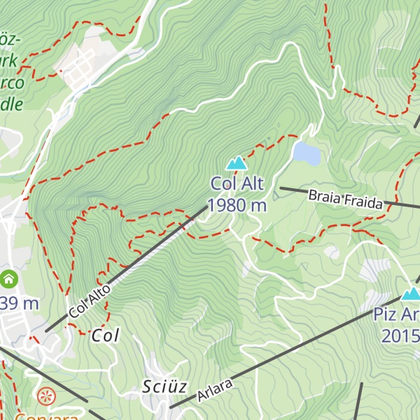 Map of Rifugio Col Alt