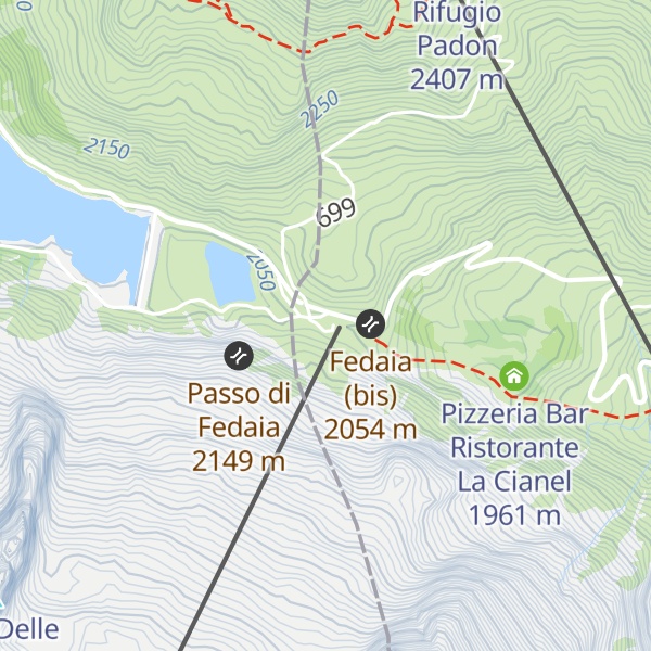 Map of Rifugio Fedaia