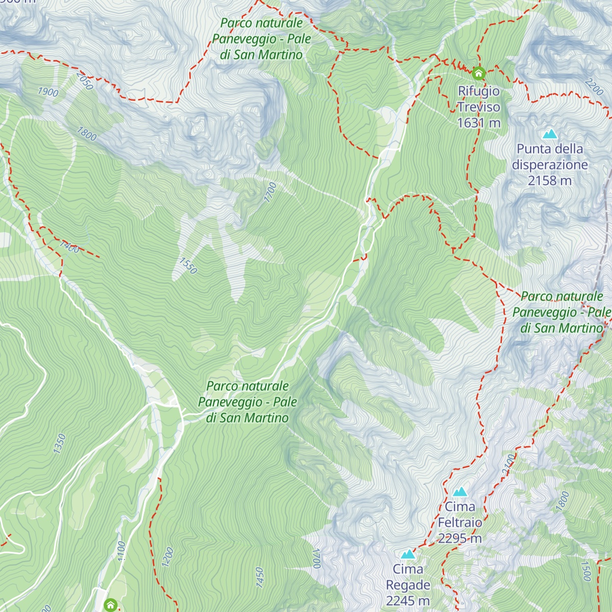 Malga Canali map