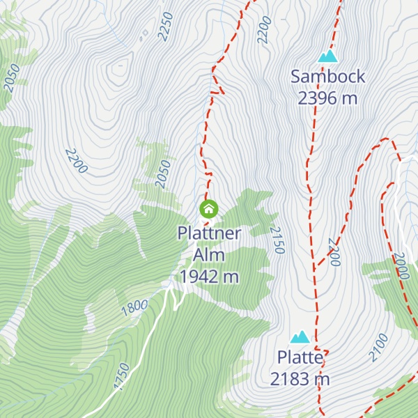 Map of Plattner Alm