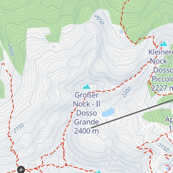 Map of Großer Nock - Il Dosso Grande