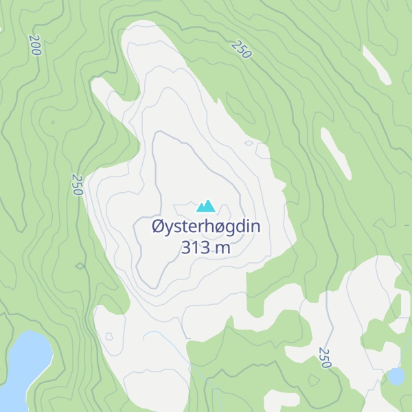 Map of Øysterhøgdin