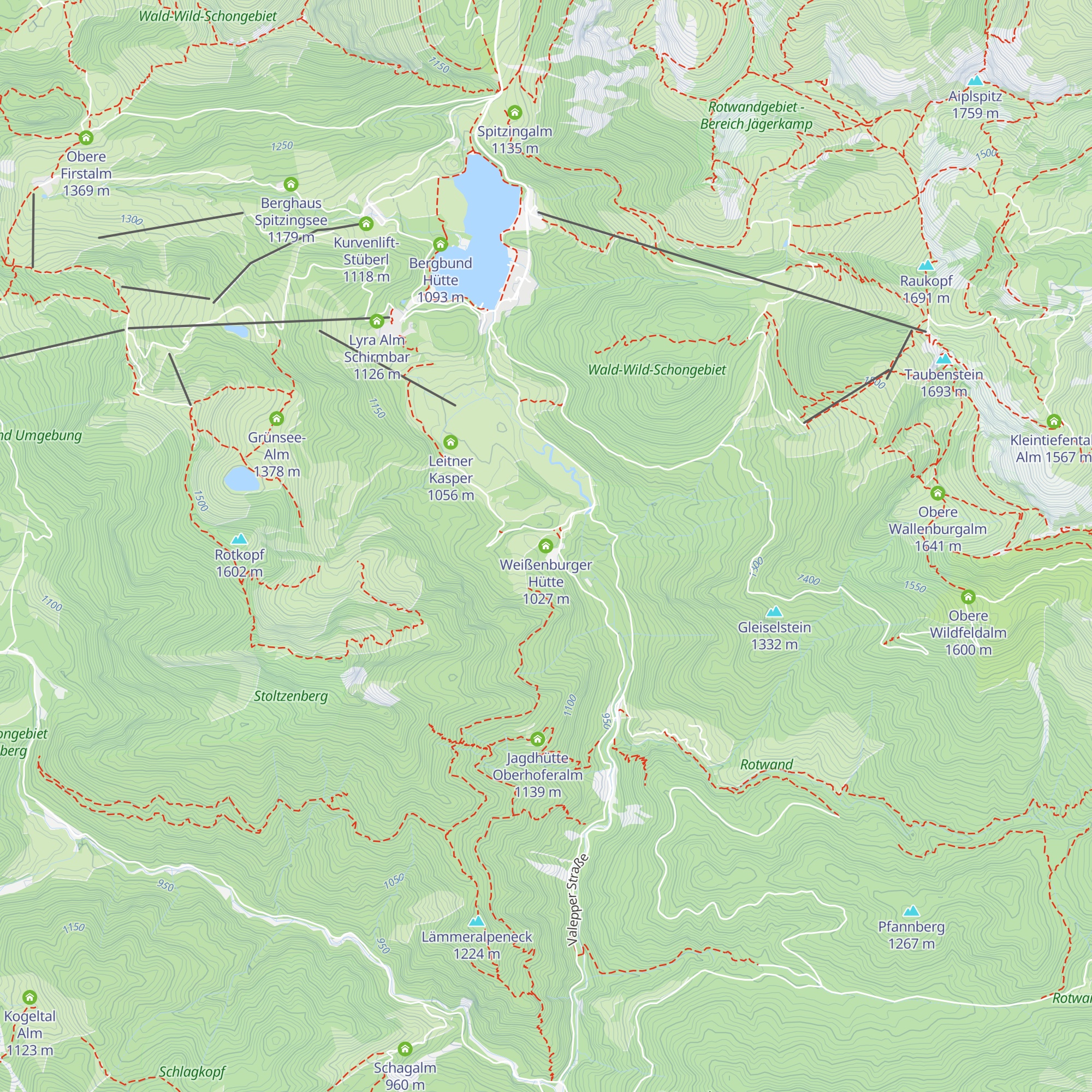 Weißenburger Hütte map