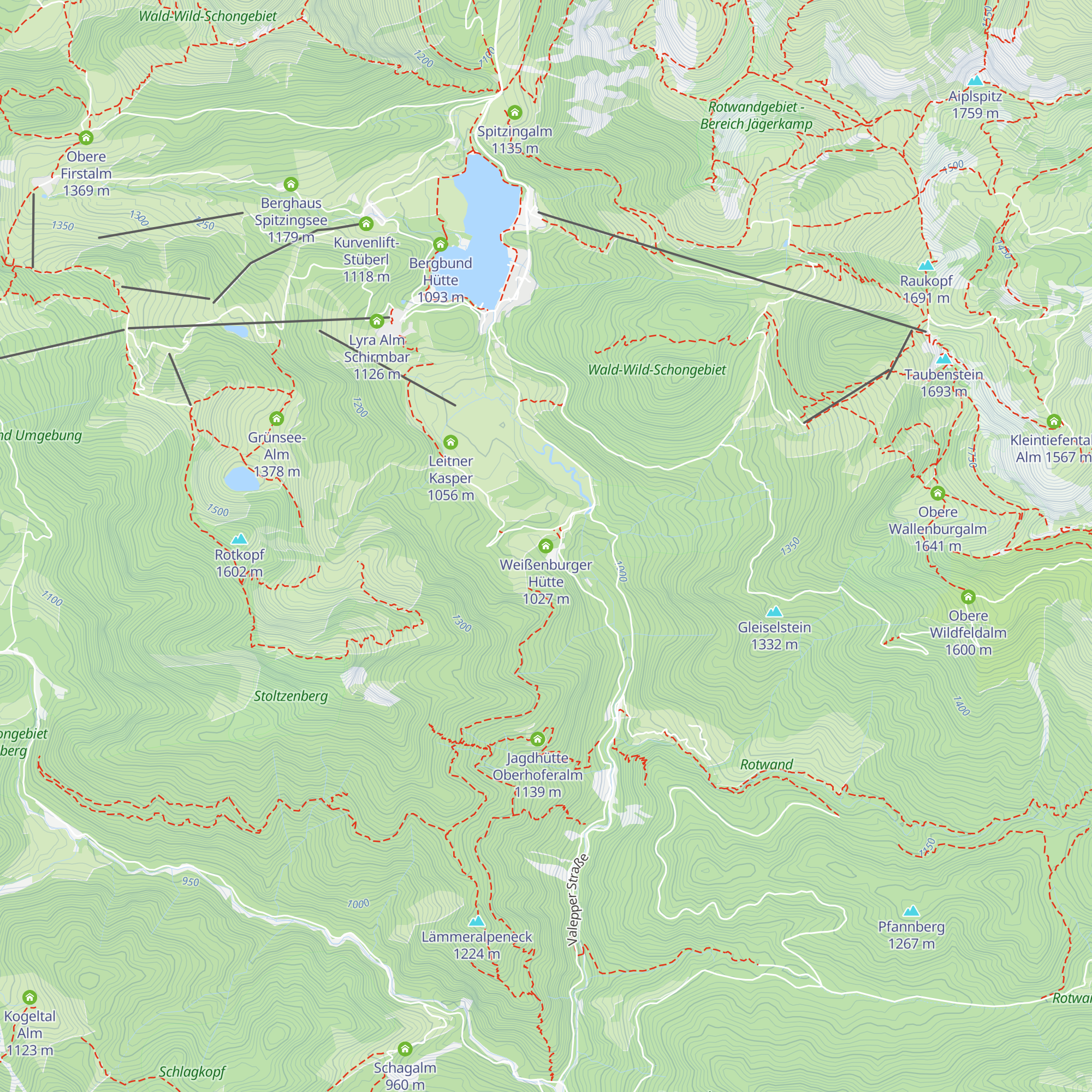 Weißenburger Hütte map