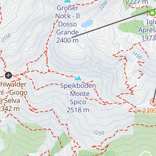 Map of Speikboden - Monte Spico