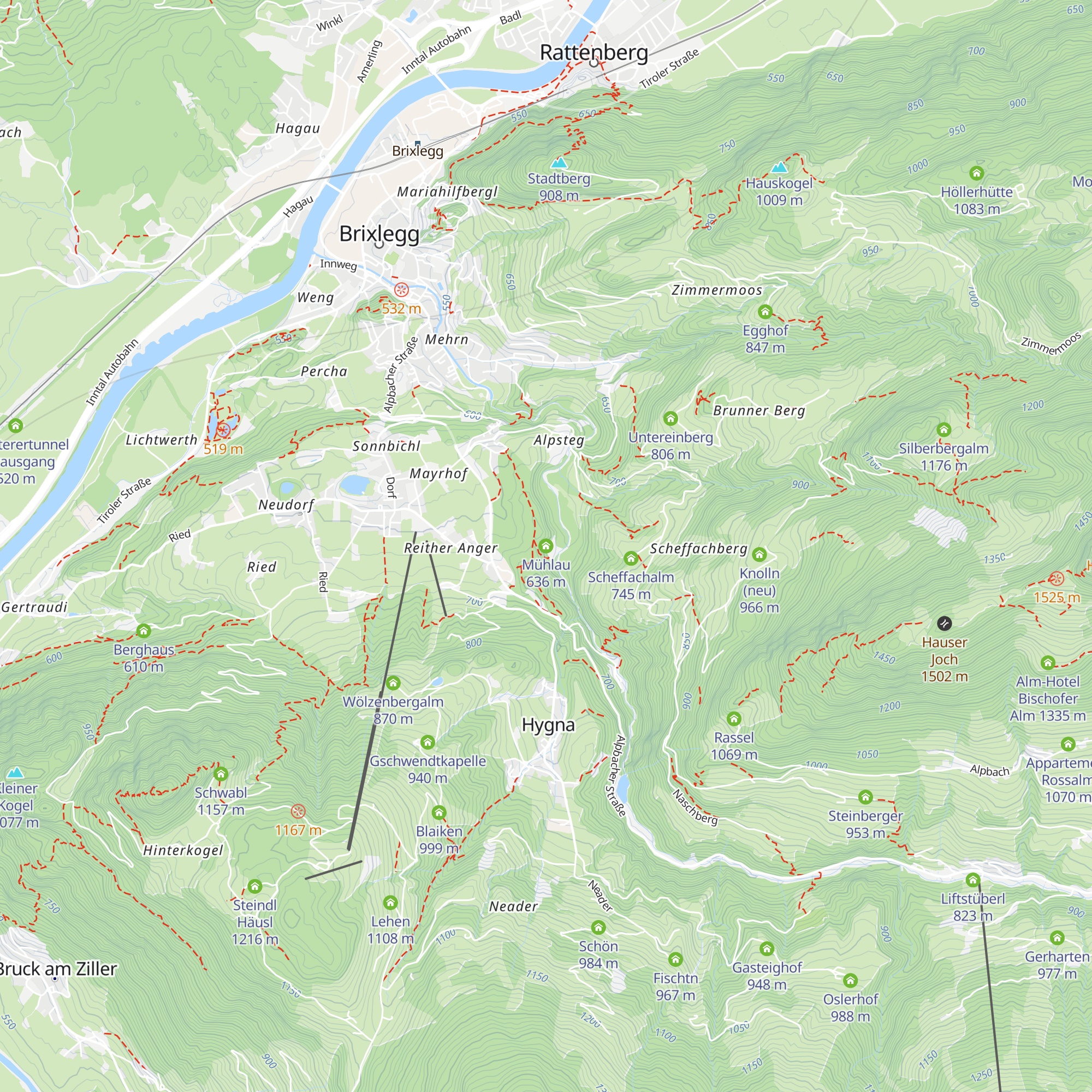 Mühlau map