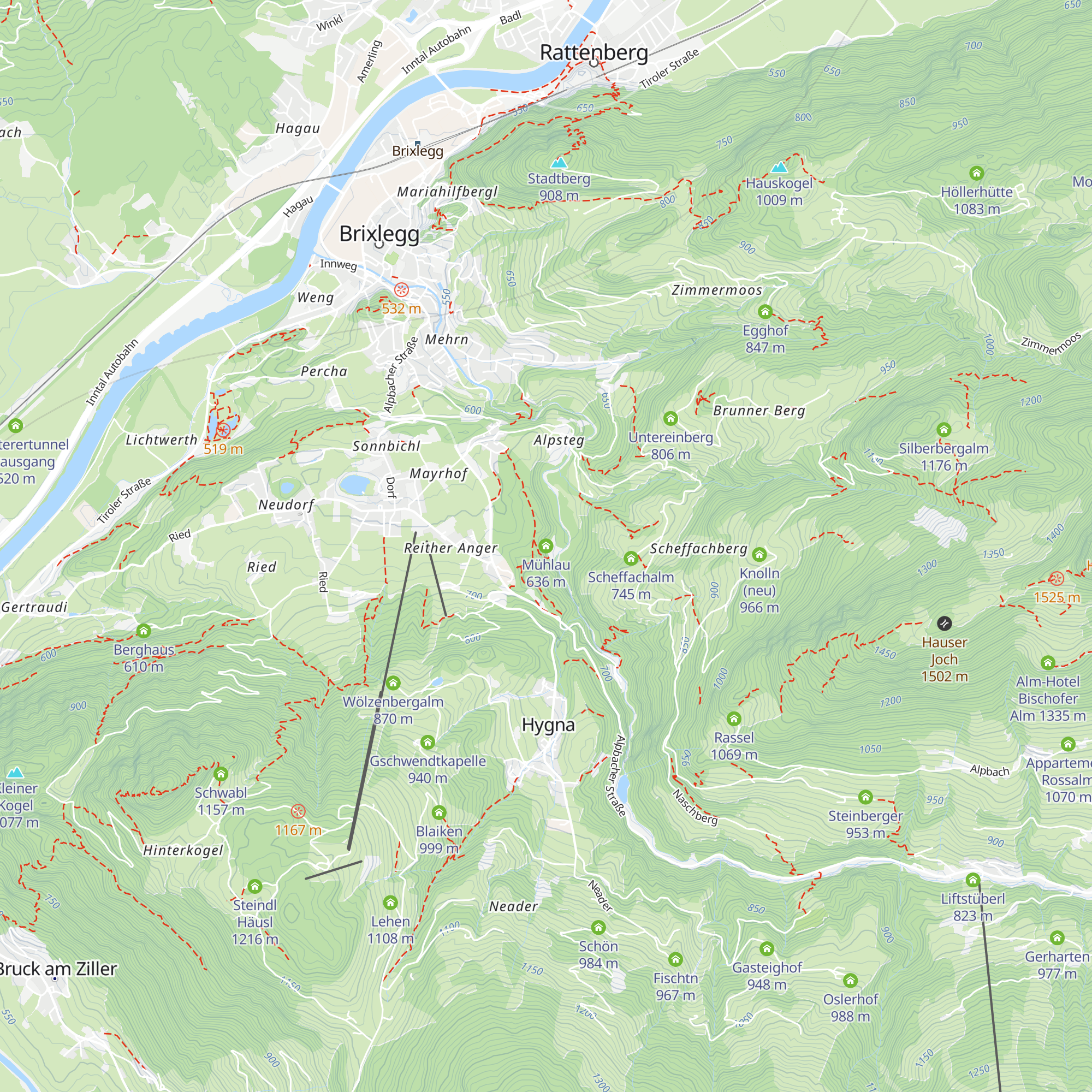 Mühlau map