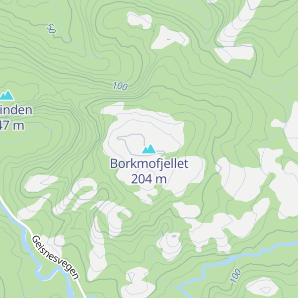 Map of Borkmofjellet