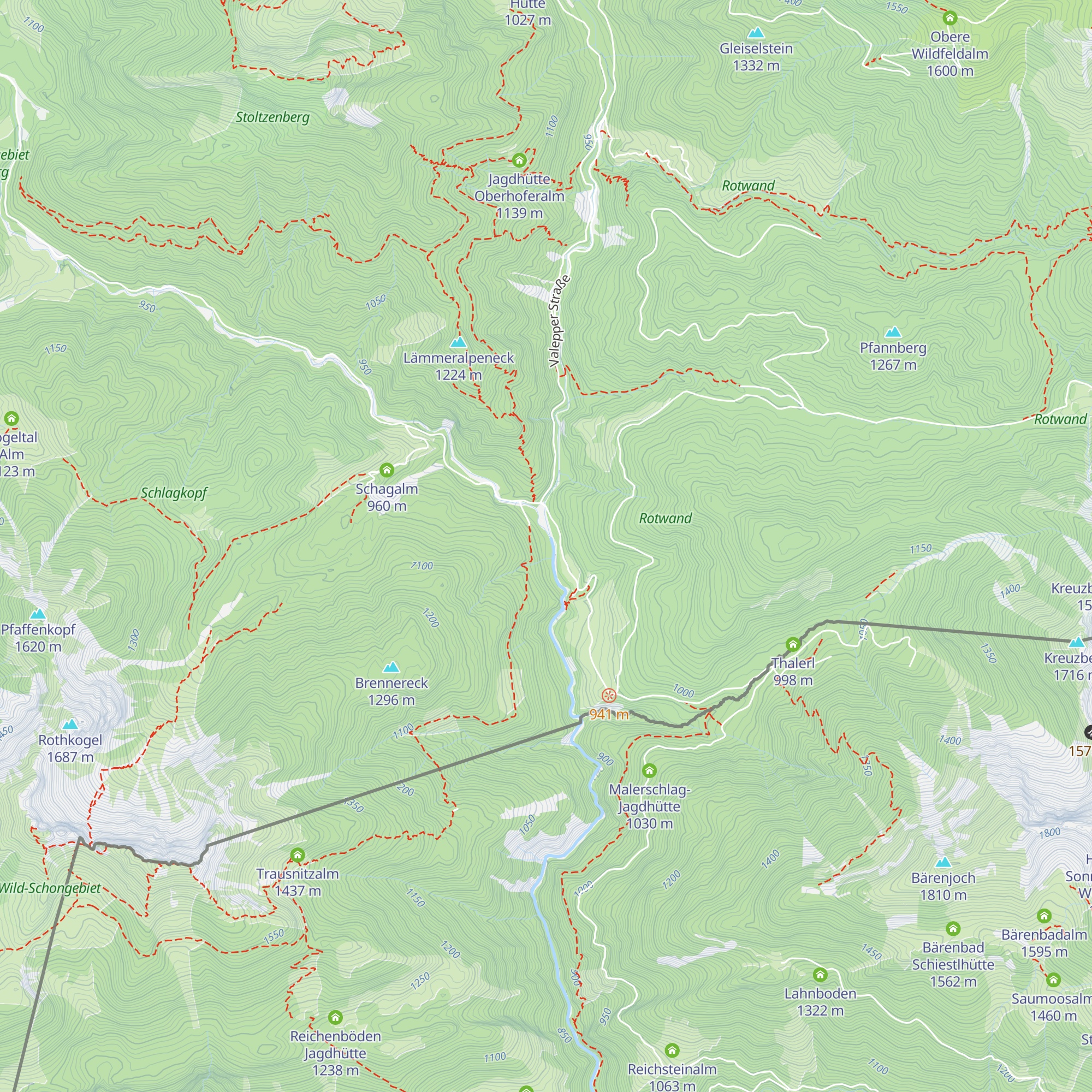 Ranggerhäusl Valepp map
