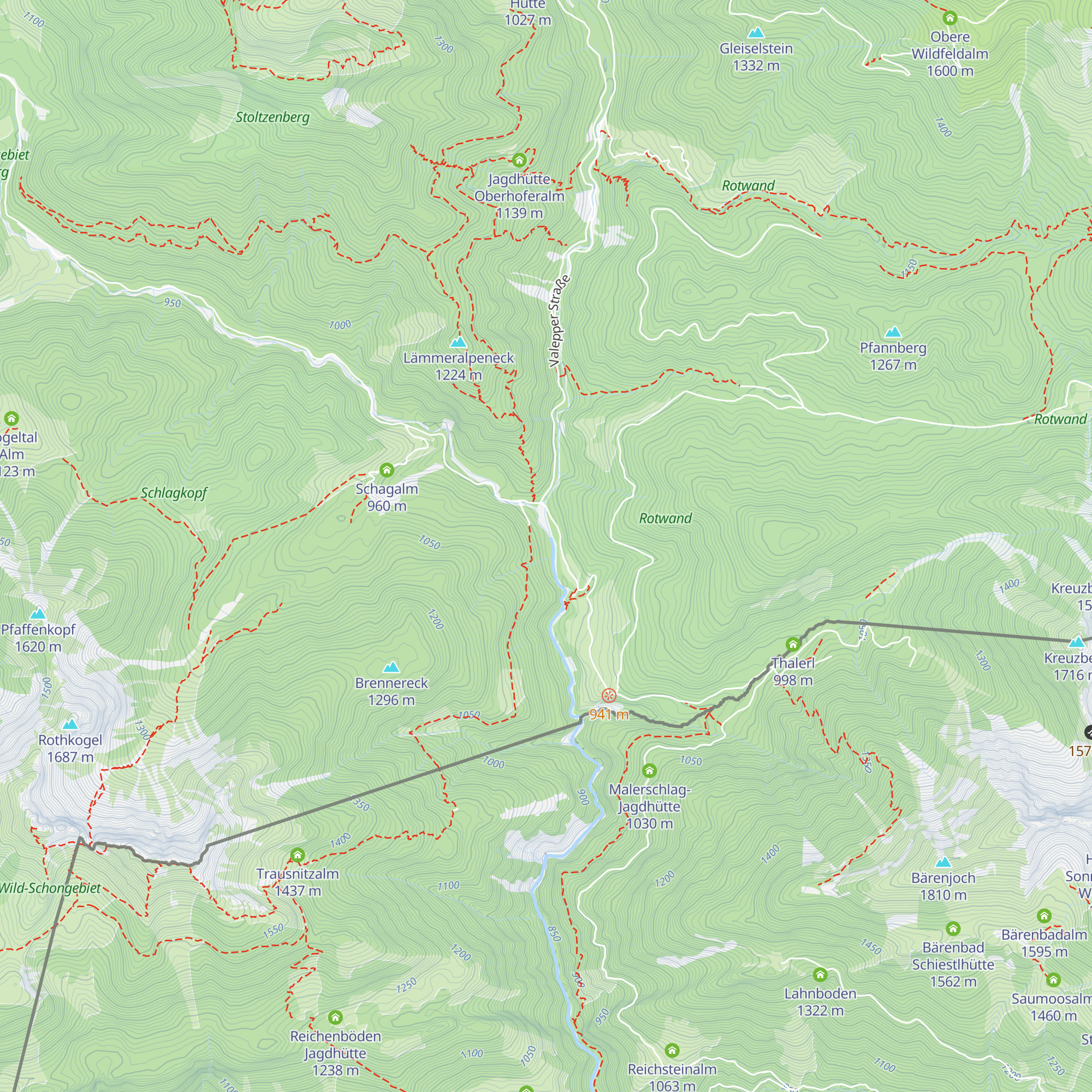 Ranggerhäusl Valepp map
