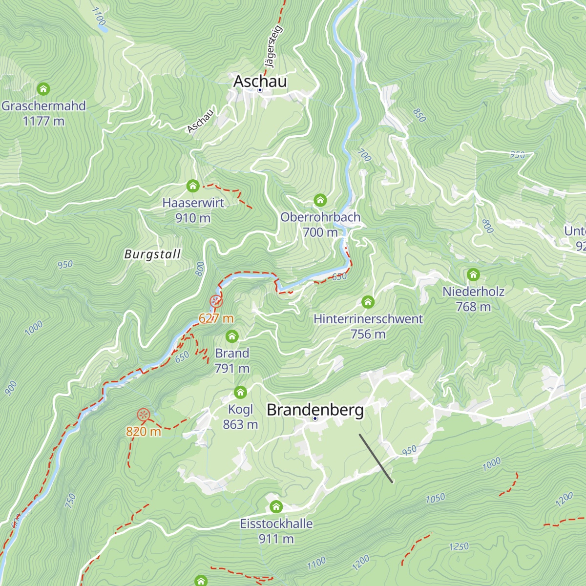 Jausenstation Tiefenbachklamm map